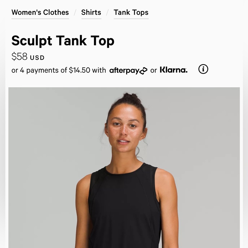 Lululemon Sculpt Tank Top II
